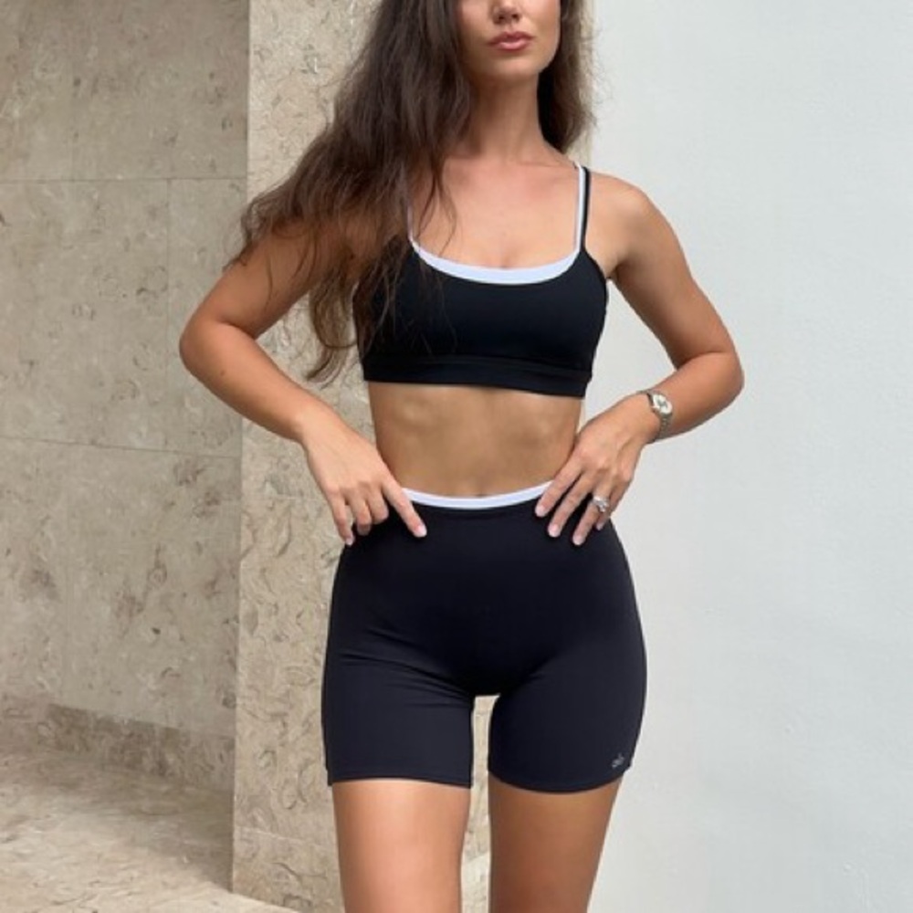ALO | 5” airbrush double up shorts | XXS